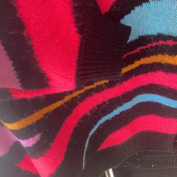 XXS🔖 FUTURE COLLECTIVE x Target Abstract Striped Crewneck Pullover Sweater Neon - Picture 12 of 12